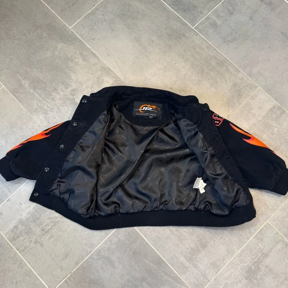 JR Nation NASCAR Dale Earnhardt Jr. Kids Racing Jacket Size 5 Black Youth Coat